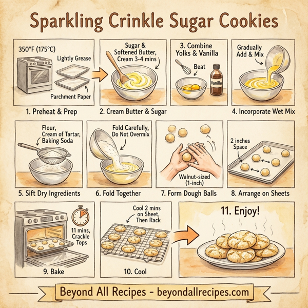 Sparkling Crinkle Sugar Cookies instructions