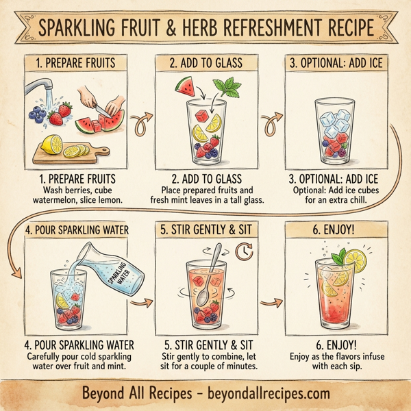 Sparkling Fruit & Herb Refreshment instructions