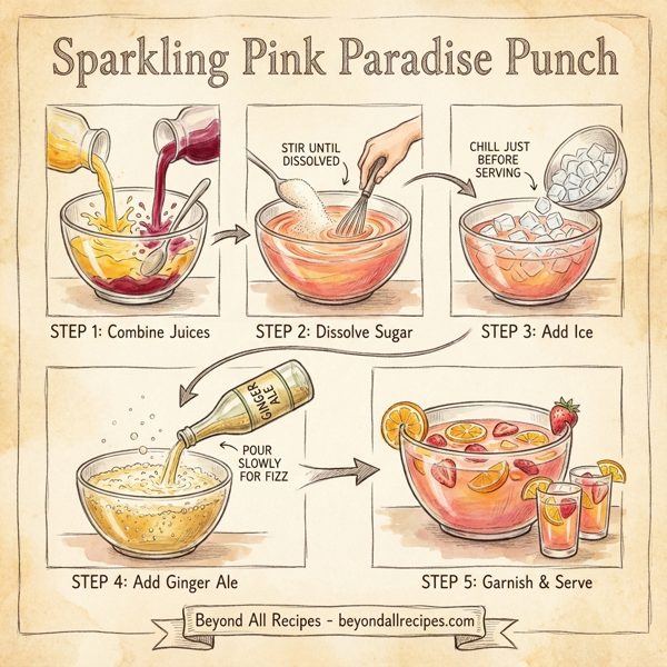 Sparkling Pink Paradise Punch instructions