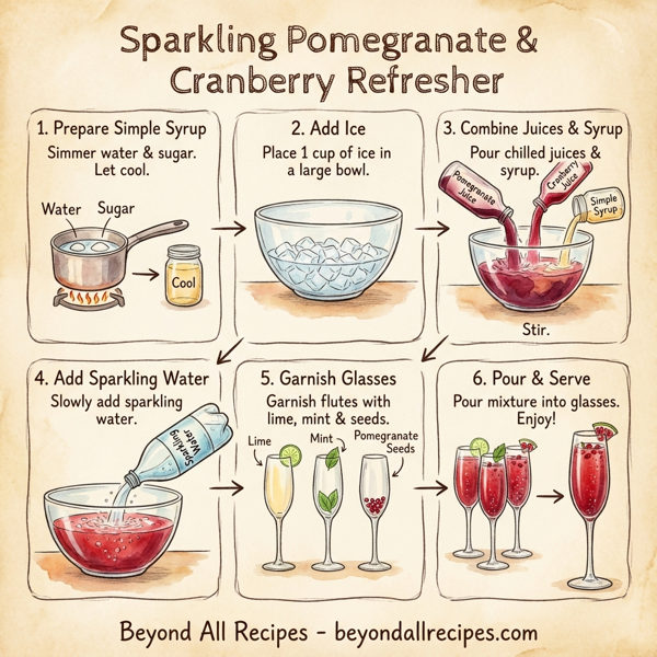 Sparkling Pomegranate & Cranberry Refresher instructions