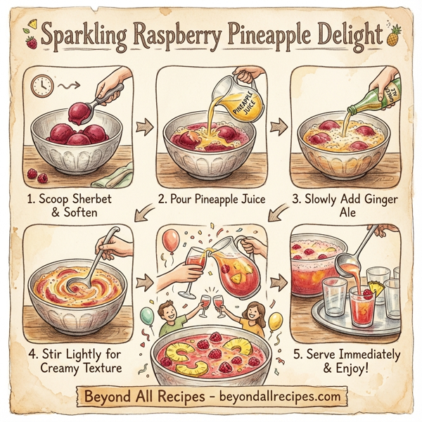 Sparkling Raspberry Pineapple Delight instructions