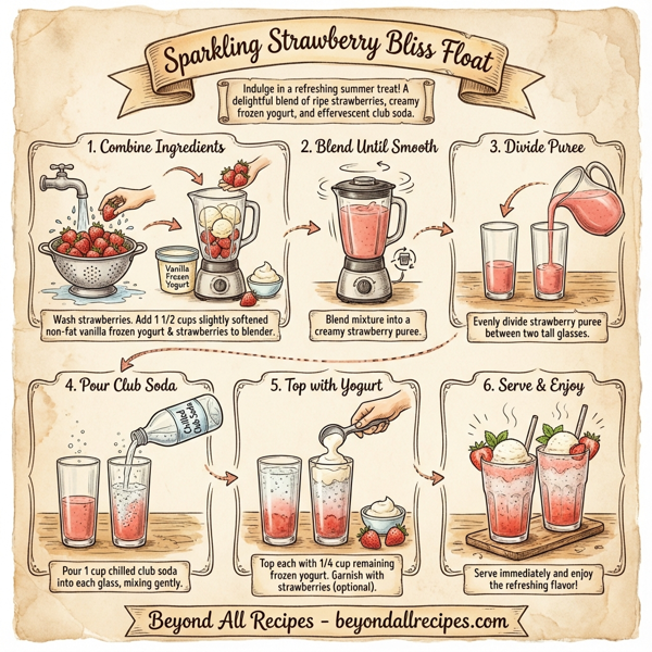 Sparkling Strawberry Bliss Float instructions