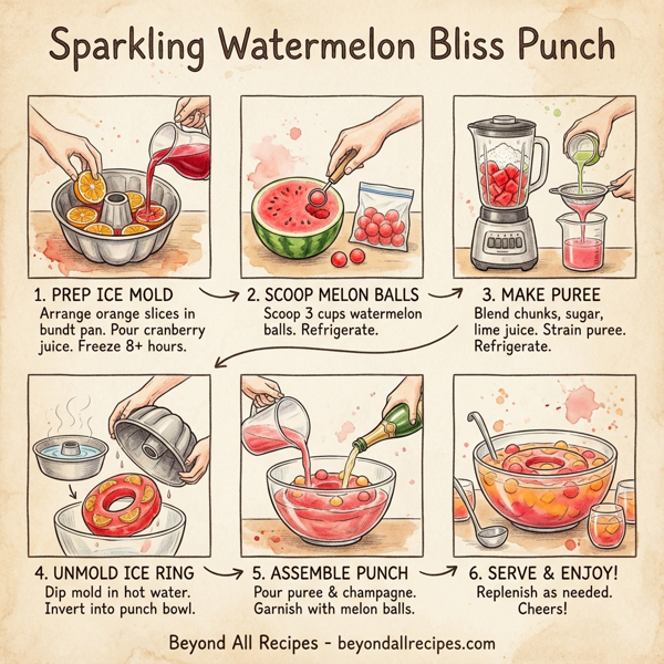 Sparkling Watermelon Bliss Punch instructions