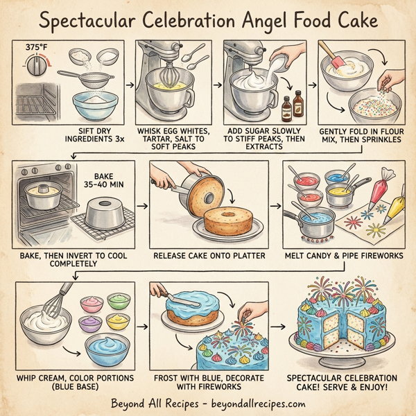 Spectacular Celebration Angel Food Cake instructions