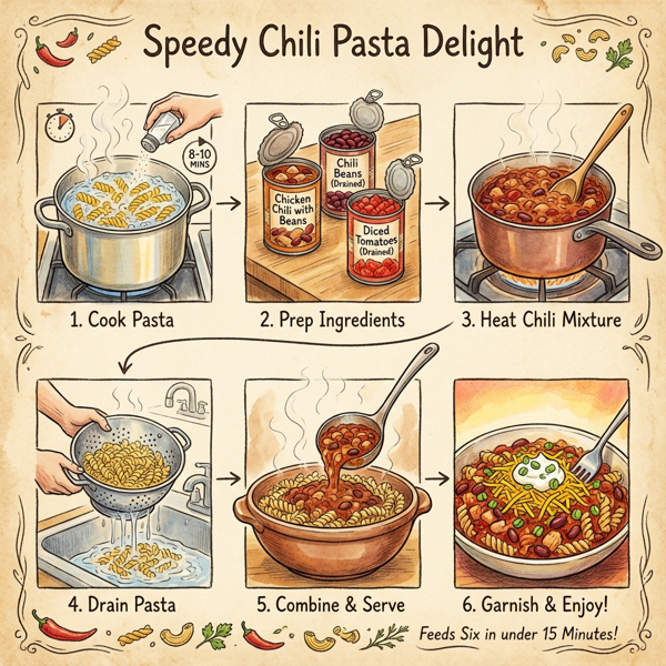 Speedy Chili Pasta Delight instructions