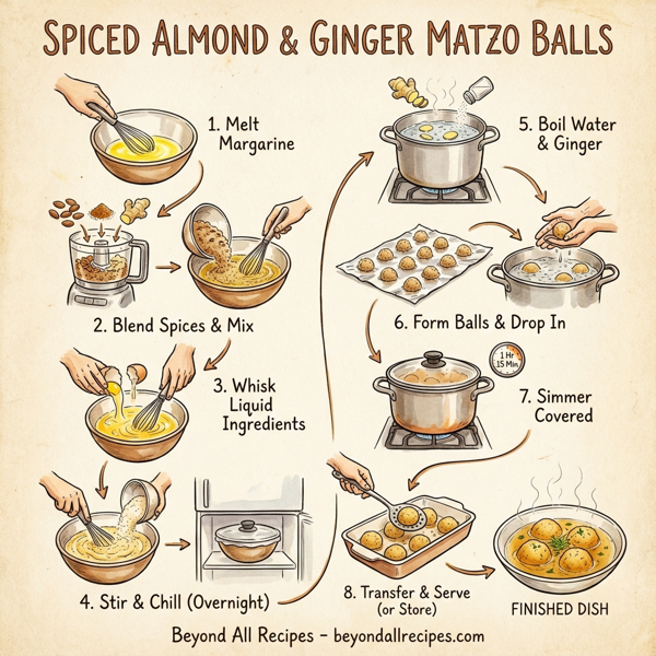 Spiced Almond & Ginger Matzo Balls instructions