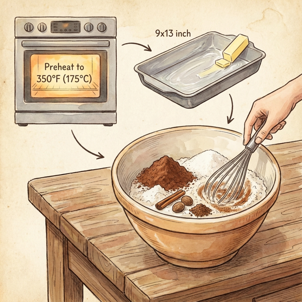 Spiced Apple Cream Cake Bars instructions