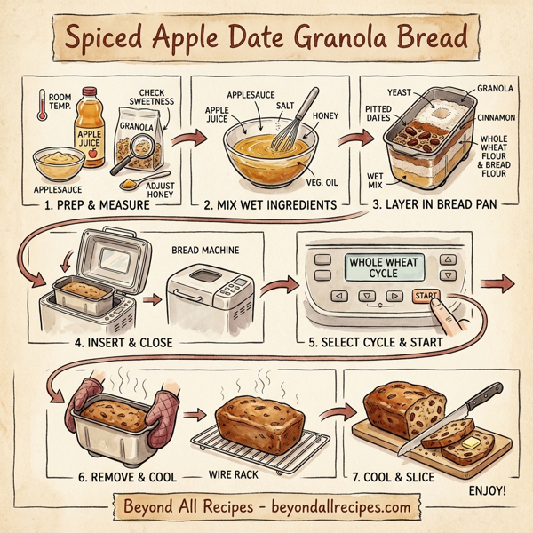 Spiced Apple Date Granola Bread instructions