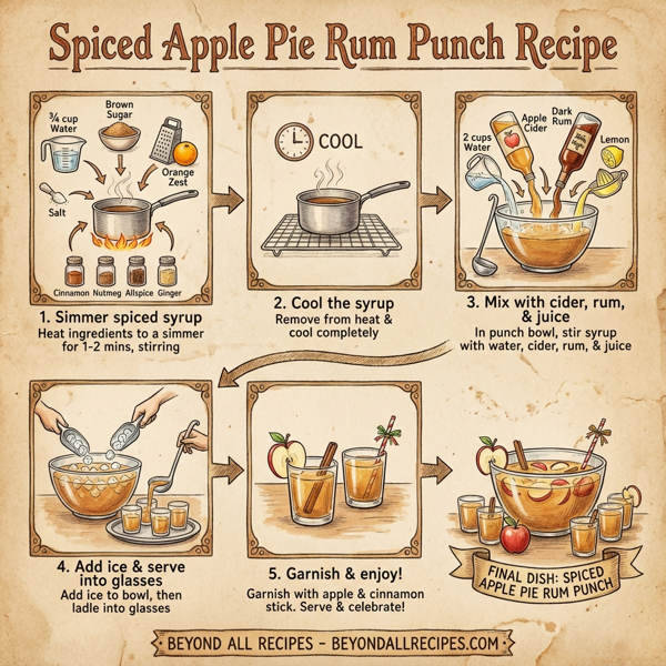 Spiced Apple Pie Rum Punch instructions