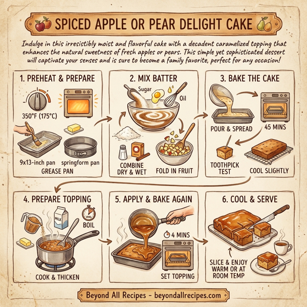 Spiced Apple or Pear Delight Cake instructions