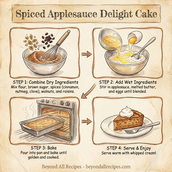 Spiced Applesauce Delight Cake instructions