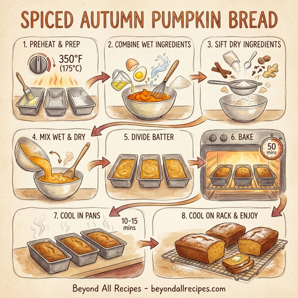 Spiced Autumn Pumpkin Bread instructions
