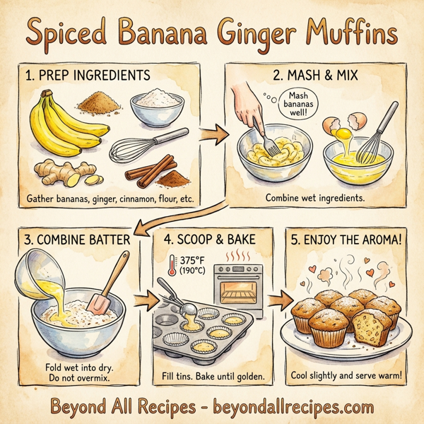 Spiced Banana Ginger Muffins instructions