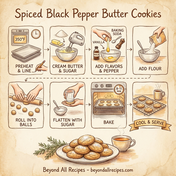 Spiced Black Pepper Butter Cookies instructions