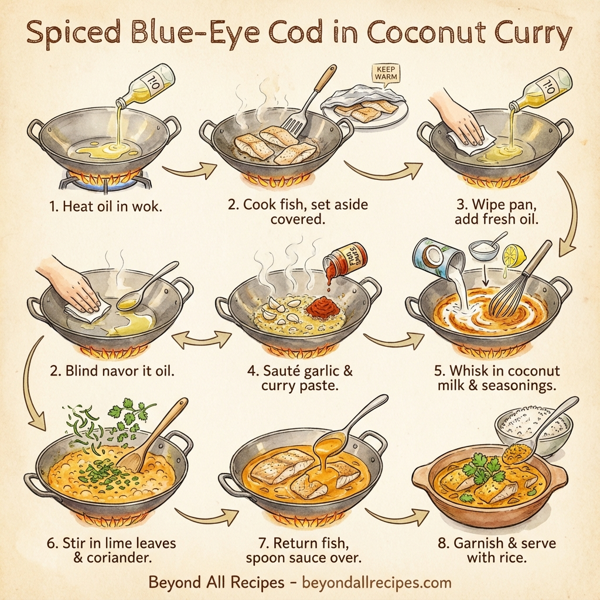 Spiced Blue-Eye Cod in Coconut Curry instructions