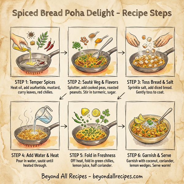 Spiced Bread Poha Delight instructions