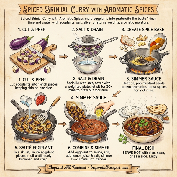 Spiced Brinjal Curry with Aromatic Spices instructions