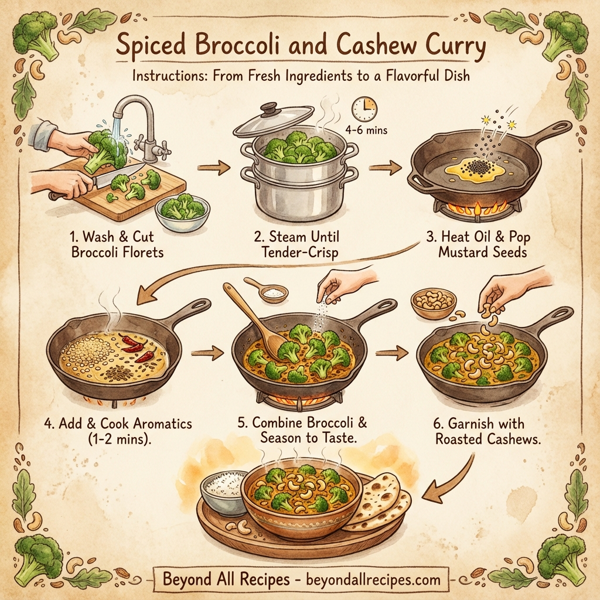 Spiced Broccoli and Cashew Curry instructions