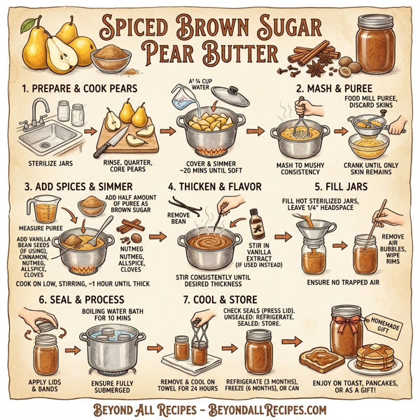 Spiced Brown Sugar Pear Butter instructions