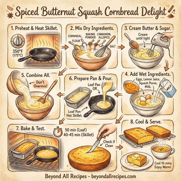 Spiced Butternut Squash Cornbread Delight instructions