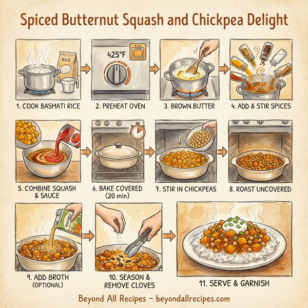 Spiced Butternut Squash and Chickpea Delight instructions