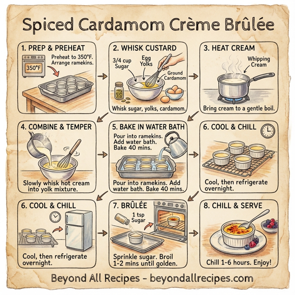 Spiced Cardamom Crème Brûlée instructions