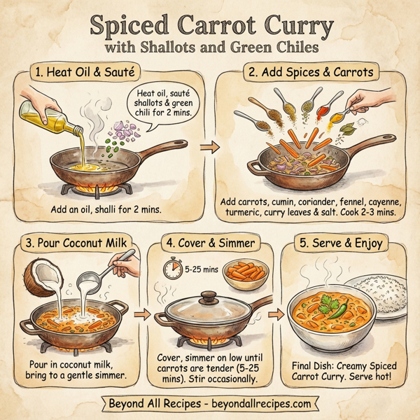 Spiced Carrot Curry with Shallots and Green Chiles instructions