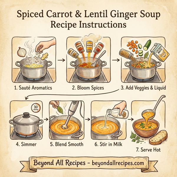 Spiced Carrot & Lentil Ginger Soup instructions