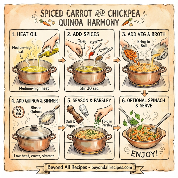 Spiced Carrot and Chickpea Quinoa Harmony instructions