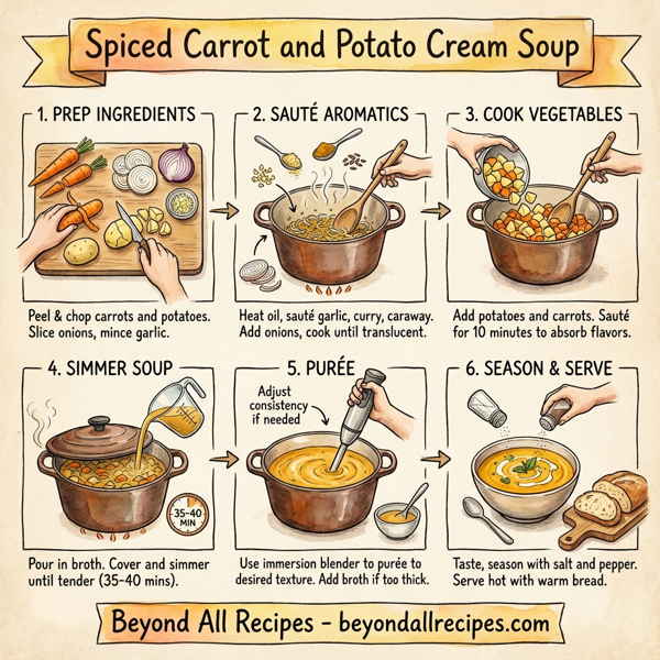 Spiced Carrot and Potato Cream Soup instructions
