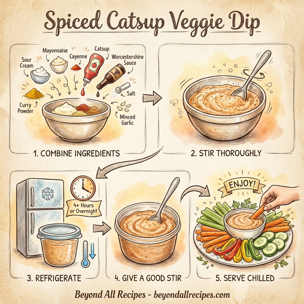 Spiced Catsup Veggie Dip instructions