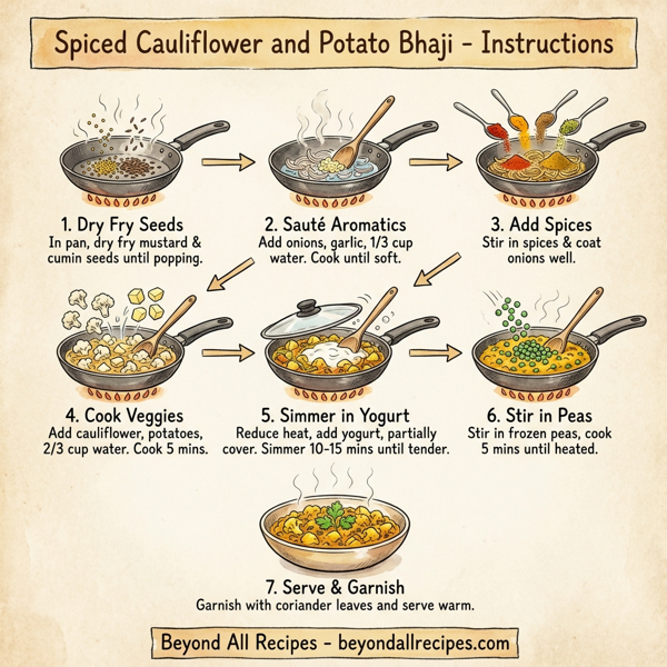 Spiced Cauliflower and Potato Bhaji instructions