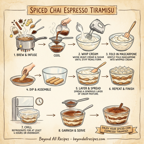 Spiced Chai Espresso Tiramisu instructions