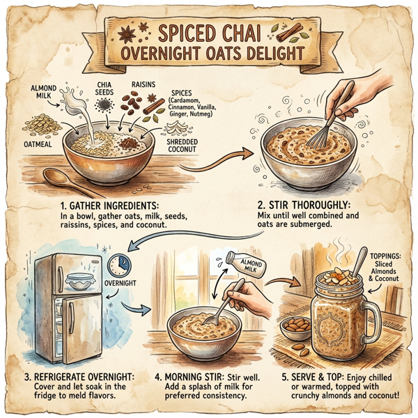 Spiced Chai Overnight Oats Delight instructions