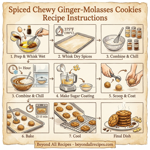Spiced Chewy Ginger-Molasses Cookies instructions