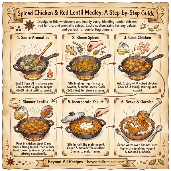 Spiced Chicken and Red Lentil Medley instructions