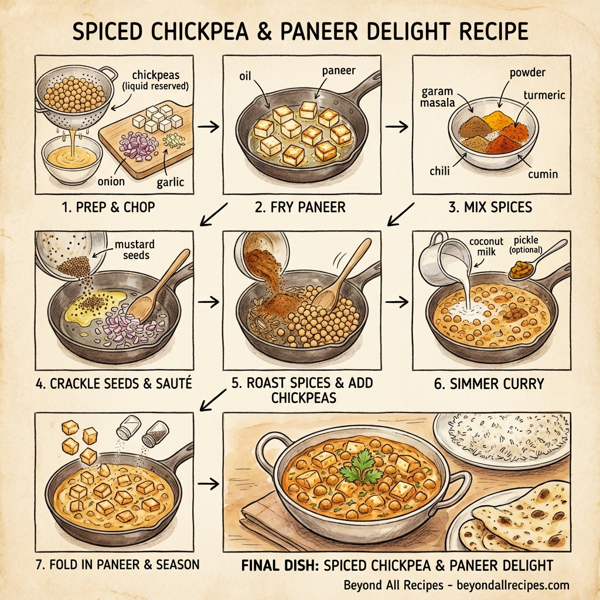 Spiced Chickpea and Paneer Delight instructions