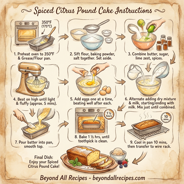 Spiced Citrus Pound Cake instructions