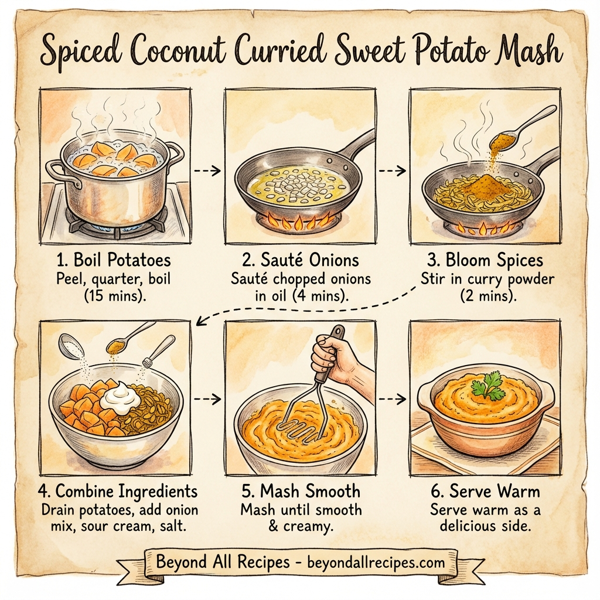 Spiced Coconut Curried Sweet Potato Mash instructions