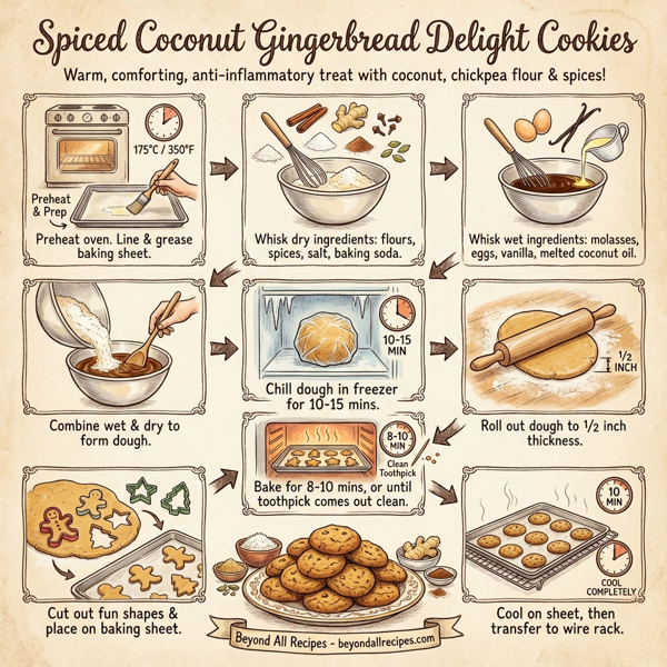 Spiced Coconut Gingerbread Delight Cookies instructions