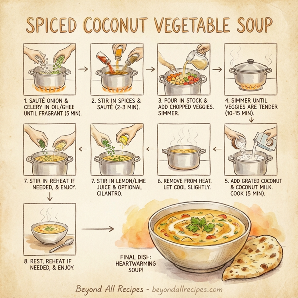 Spiced Coconut Vegetable Soup instructions
