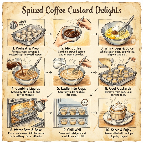 Spiced Coffee Custard Delights instructions