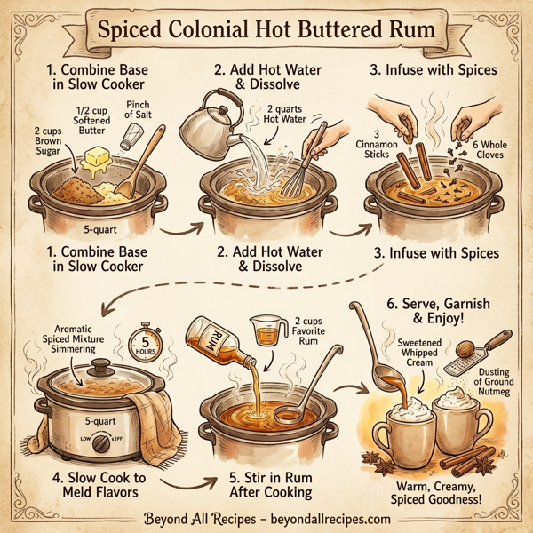 Spiced Colonial Hot Buttered Rum instructions