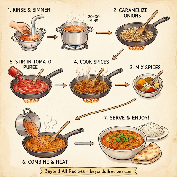 Spiced Comfort Red Lentil Curry instructions
