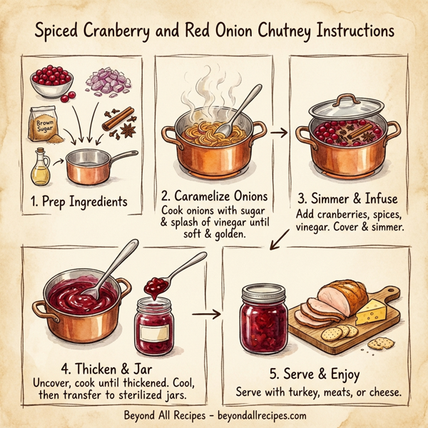 Spiced Cranberry and Red Onion Chutney instructions