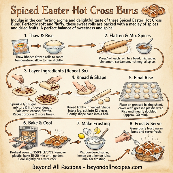 Spiced Easter Hot Cross Buns instructions