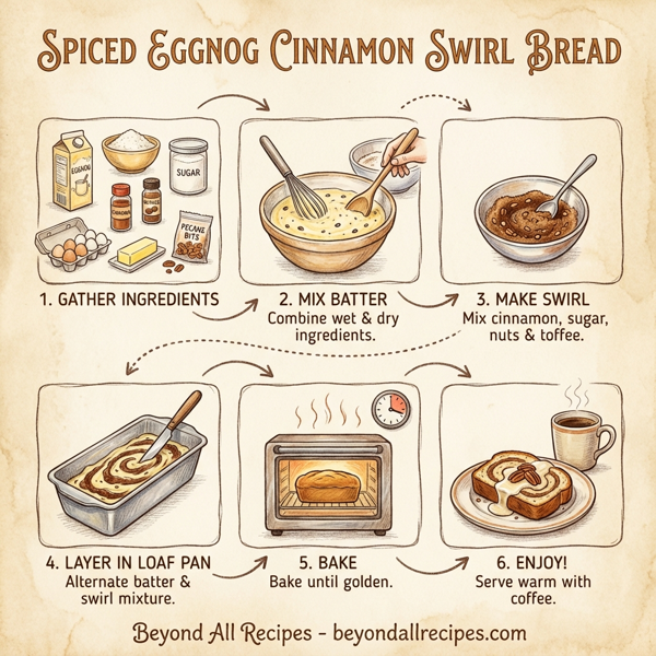 Spiced Eggnog Cinnamon Swirl Bread instructions