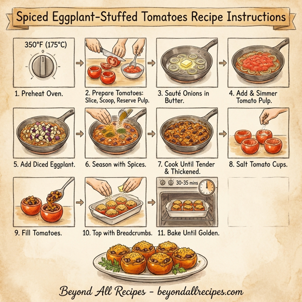 Spiced Eggplant-Stuffed Tomatoes instructions
