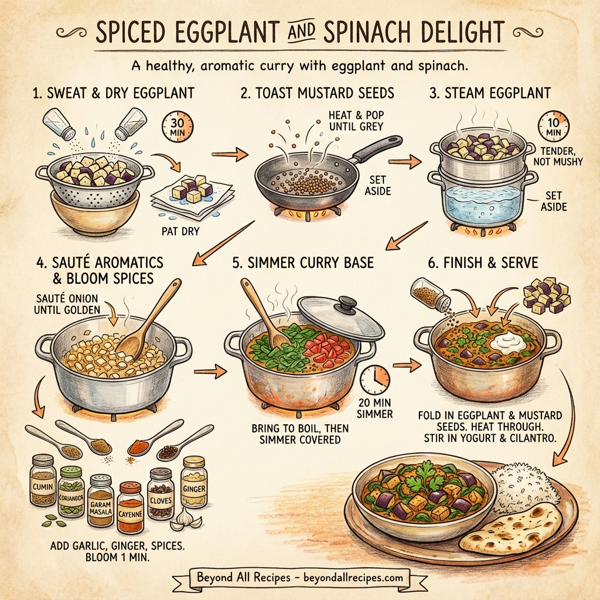 Spiced Eggplant and Spinach Delight instructions