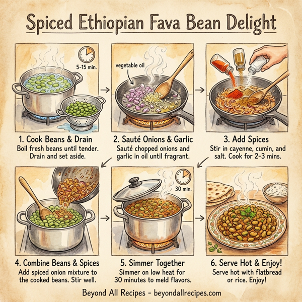Spiced Ethiopian Fava Bean Delight instructions
